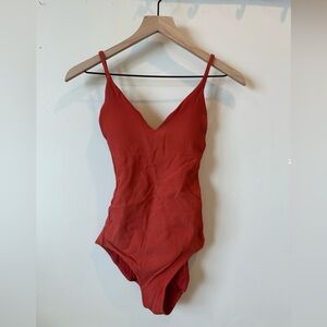 lululemon athletica brick ribbed one piece swimsuit